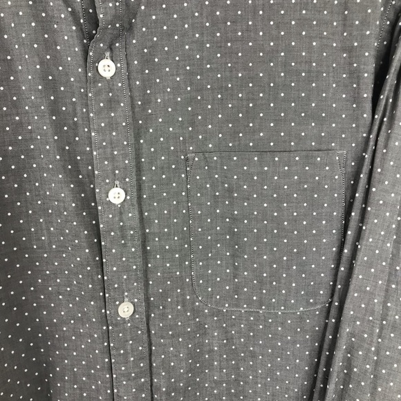 Bonobos Long Sleeve Grey Polka Dot Button Down - Picture 3 of 8